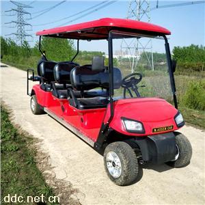 傲森8座酒红色四轮电动高尔夫球车