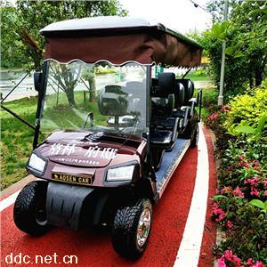 傲森8人座电动高尔夫球车加装饰帘