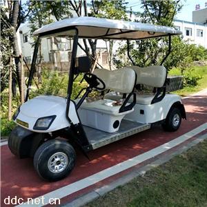 傲森正两排4座电动高尔夫球车加斗加安全带