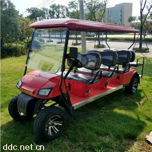 傲森越野电动高尔夫球车红色8座
