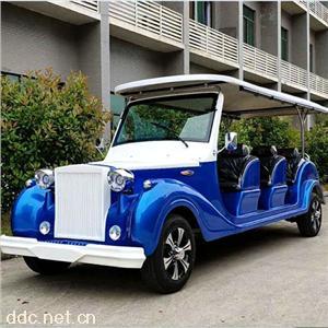 傲森蓝色12人座景区旅游电动观光车