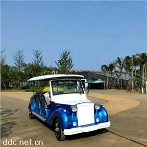 傲森蓝色12人座景区旅游电动观光车
