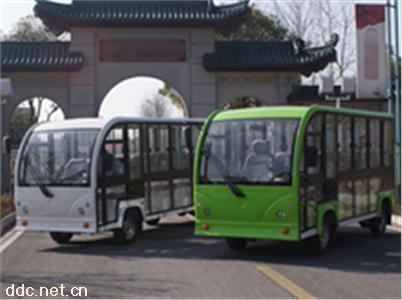 绿能达11座电动封闭观光车